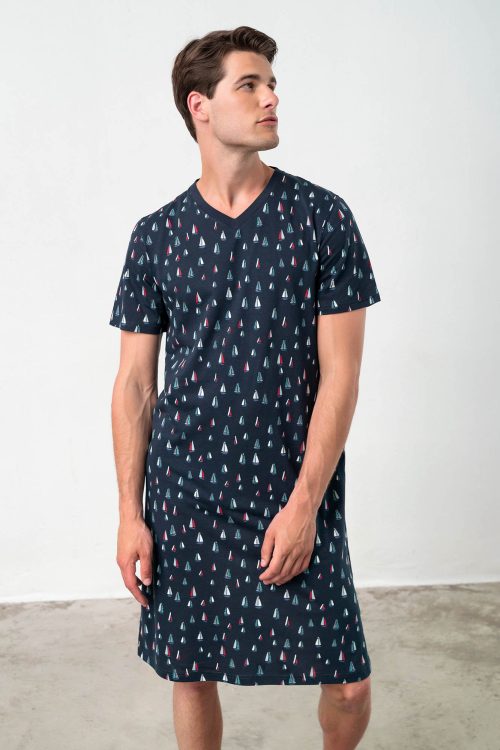 Nightgown with Short Sleeves - Image 1