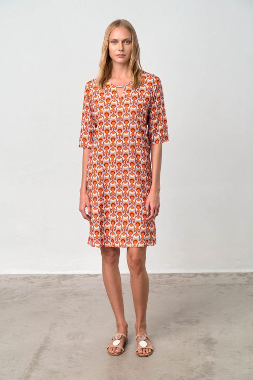Dress with Short Sleeves - Image 1