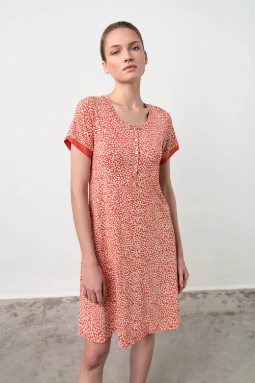 Nightgown with Button Placket - Image 1