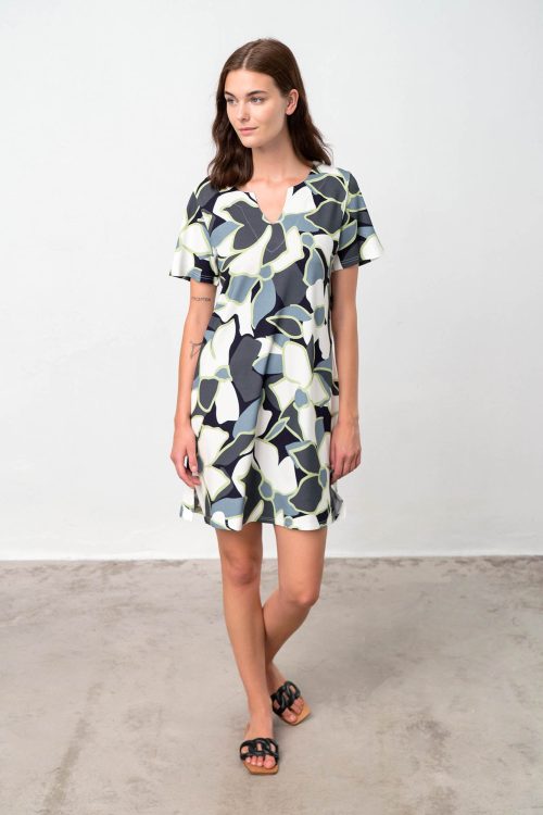 Dress with Short Sleeves - Image 1