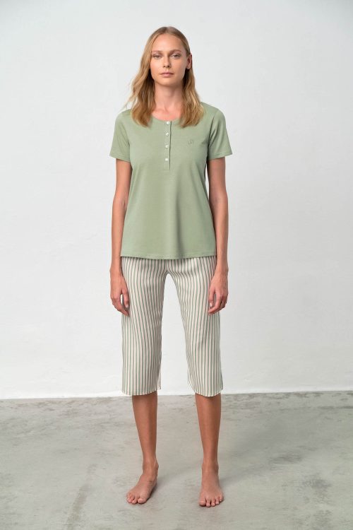 Pyjamas with Button Placket - Image 1