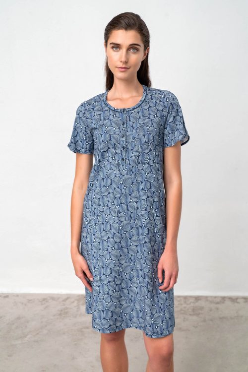 Nightgown with Button Placket - Image 1