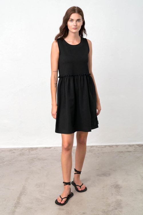 Plain Sleeveless Dress - Image 2