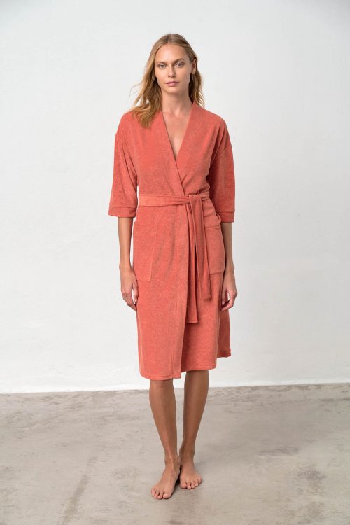 Plain Frotte Robe - Image 2