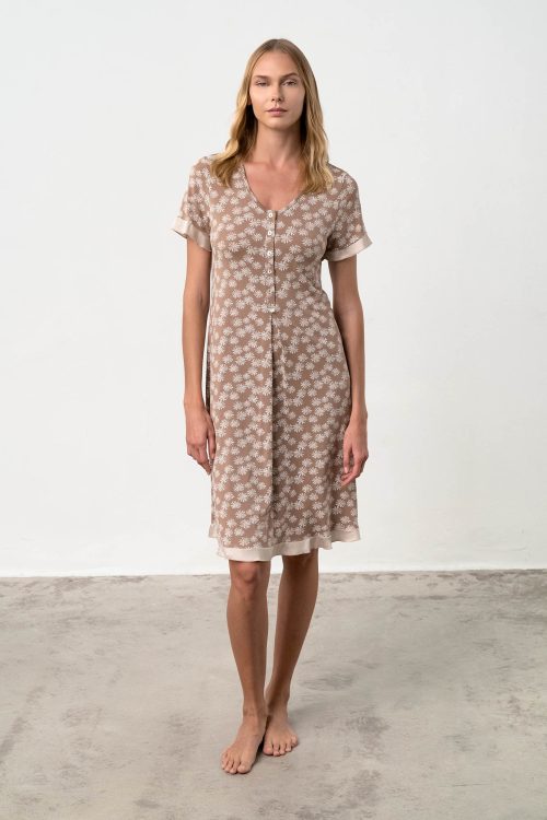 Nightgown with Button Placket - Image 2
