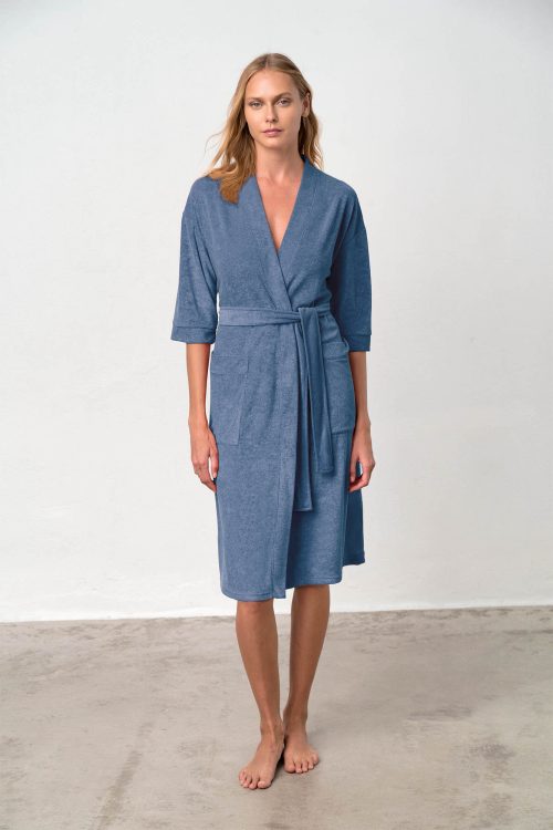 Plain Frotte Robe - Image 5