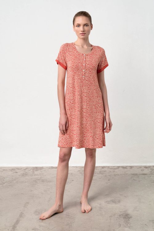 Nightgown with Button Placket - Image 2
