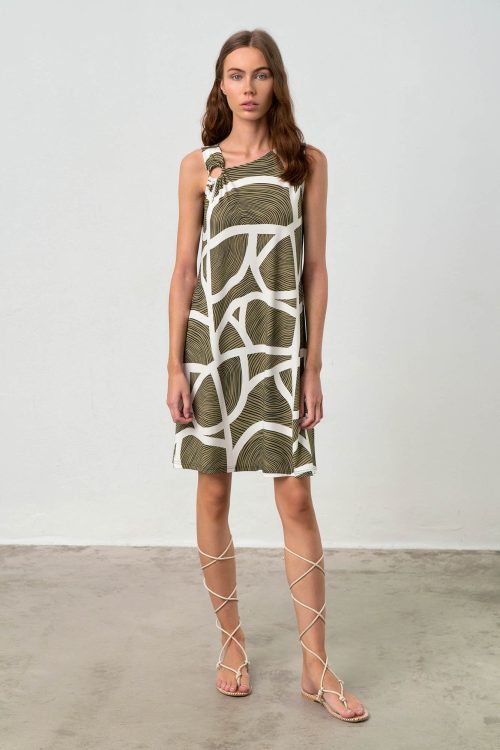 Printed Sleeveless Dress - Image 2