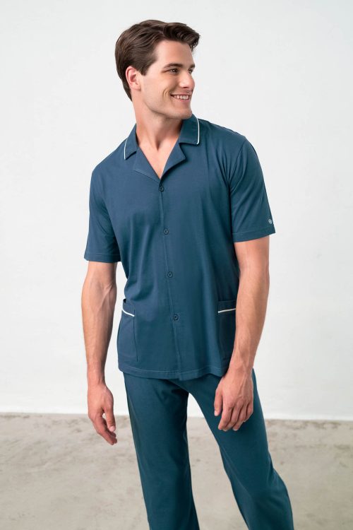 Buttoned Pyjamas with Long Pants - Image 3