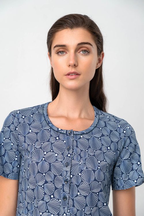 Nightgown with Button Placket - Image 3