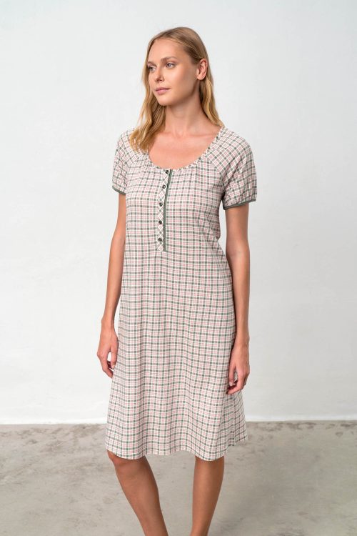 Нощна риза с къси ръкави - Image 3