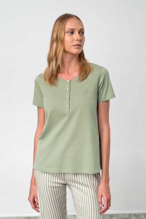 Pyjamas with Button Placket - Image 3