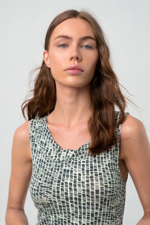 Нощна риза без ръкави с щампа - Image 4