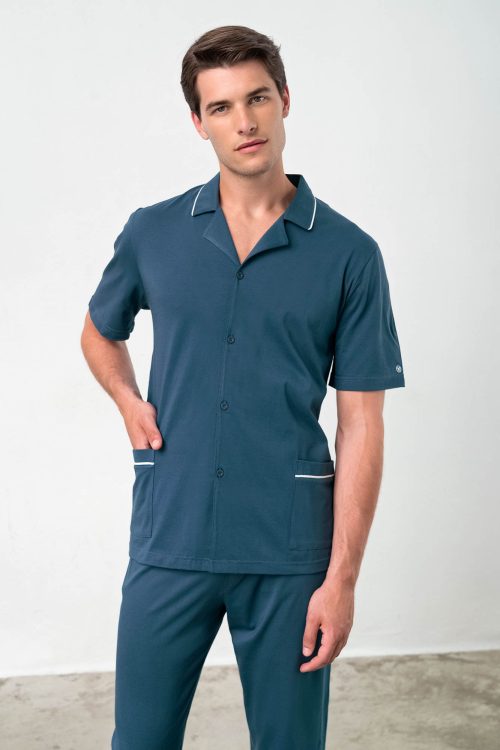Buttoned Pyjamas with Long Pants - Image 4