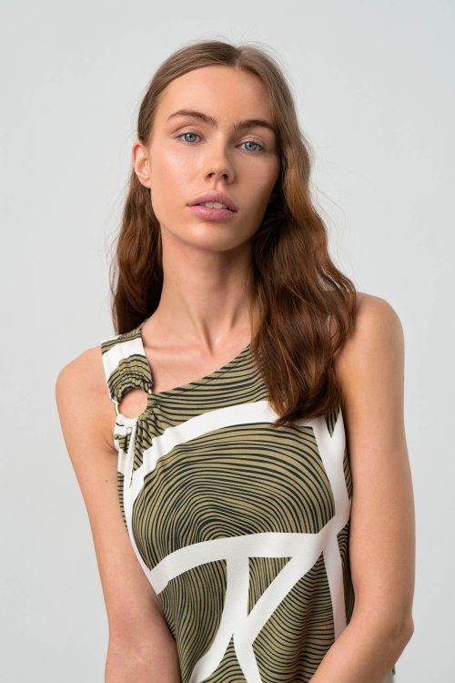 Printed Sleeveless Dress - Image 4