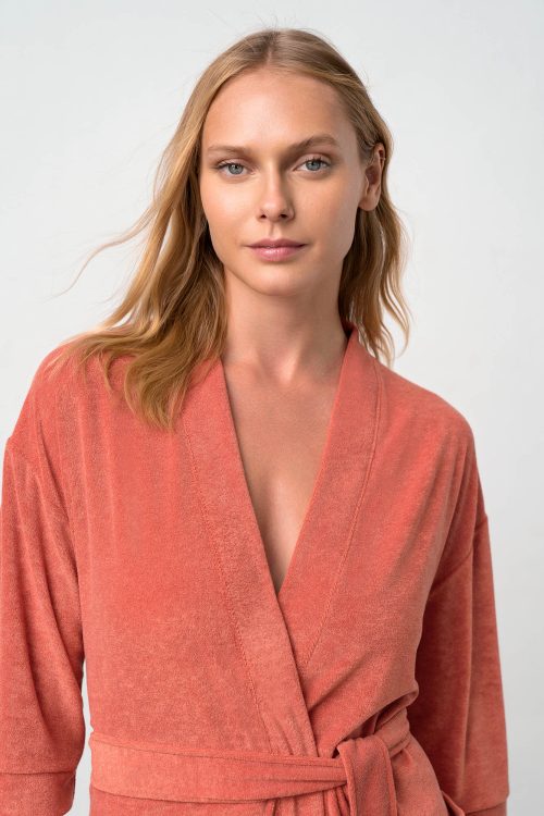 Plain Frotte Robe - Image 4