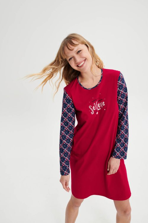 Нощна риза с дълги ръкави - Image 1