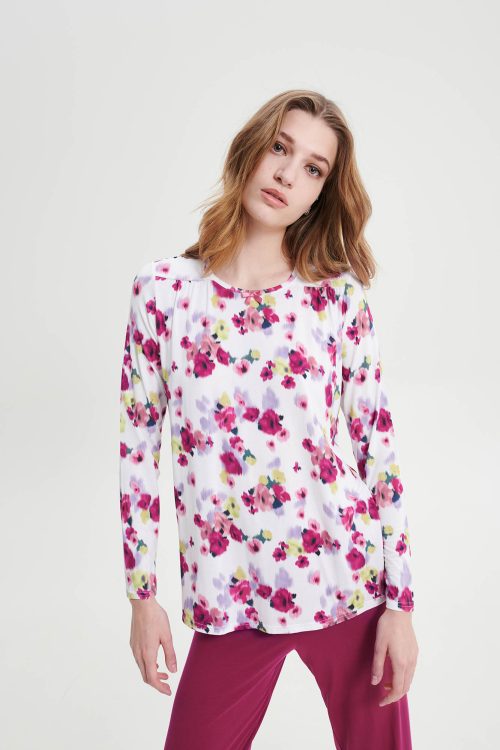 Пижама с обикновени панталони - Image 2