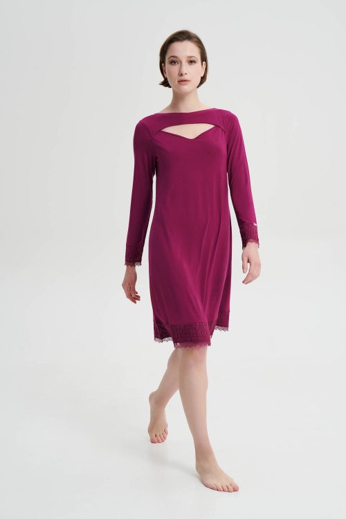 Нощна риза с дълги ръкави - Image 4