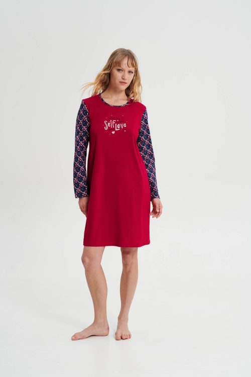 Нощна риза с дълги ръкави - Image 2