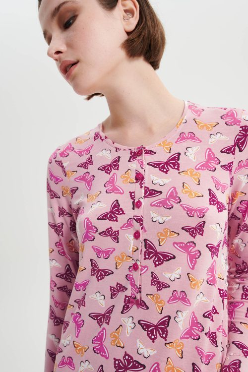 Флорална нощница с копчета - Image 2