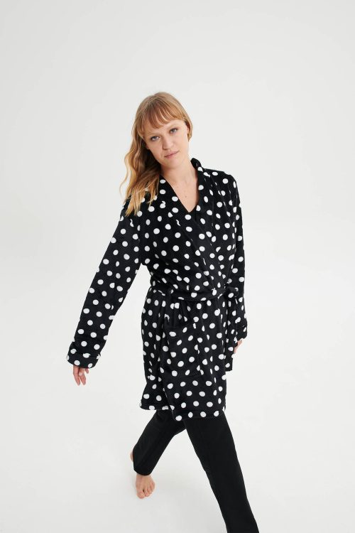 Crossed Robe With Dots. - Image 4