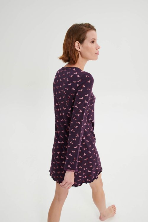 Нощна риза с дълги ръкави - Image 4