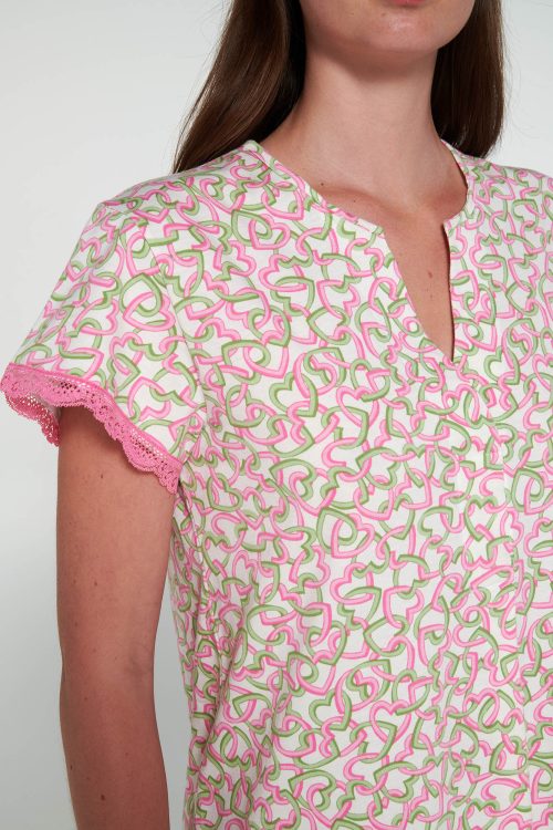 Нощна риза с къси ръкави - Image 4