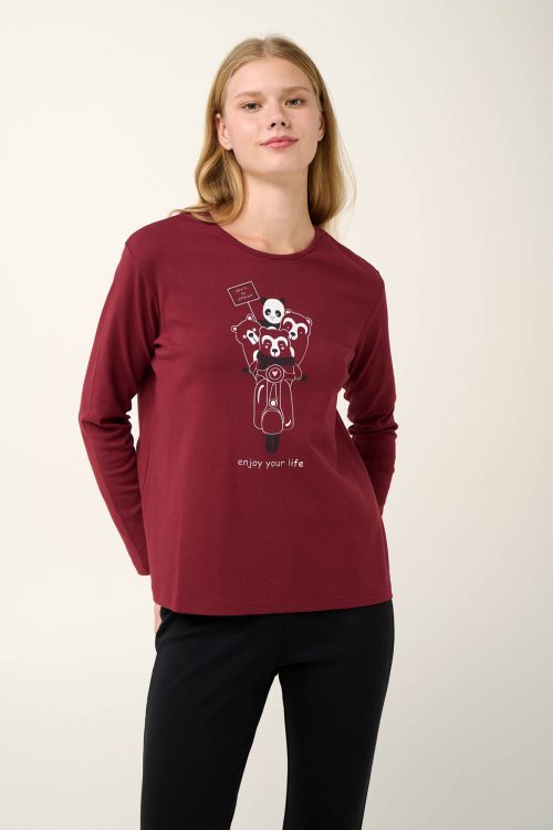 Дамска пижама от памук Rib - Image 1