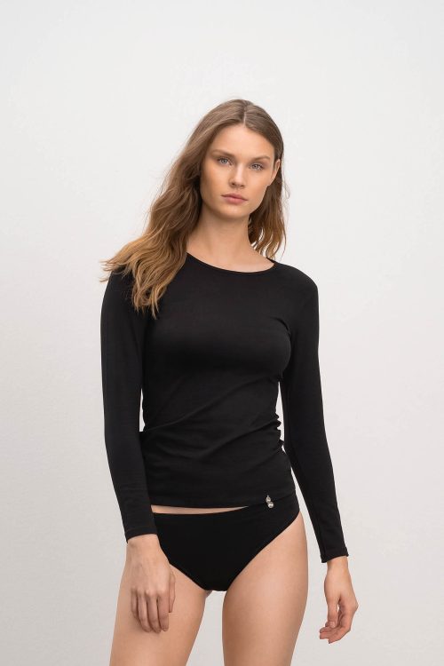 T-SHIRT LONG SLEEVES 92% COTTON - 8% ELASTANE - Image 1