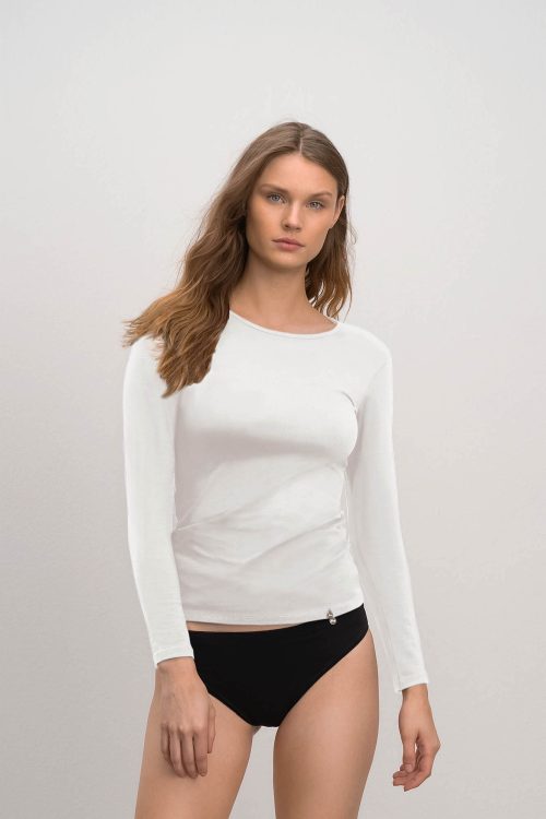 T-SHIRT LONG SLEEVES 92% COTTON - 8% ELASTANE - Image 4