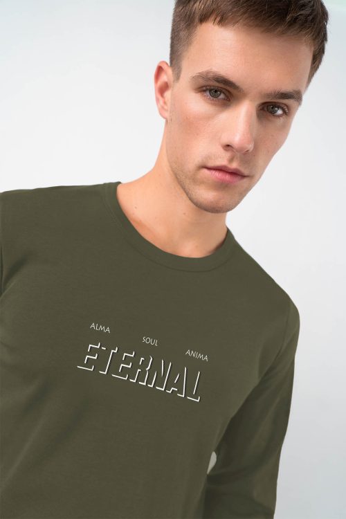 Мъжка памучна пижама с маншети - Image 2