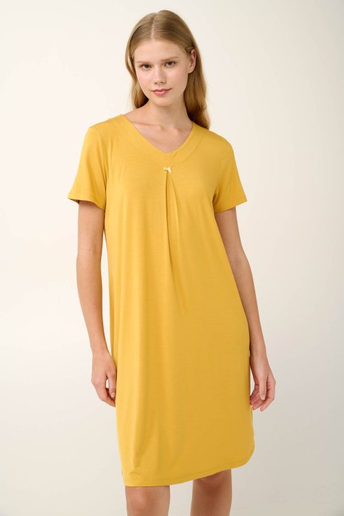 Микромодална лятна нощница с плисе - Image 1