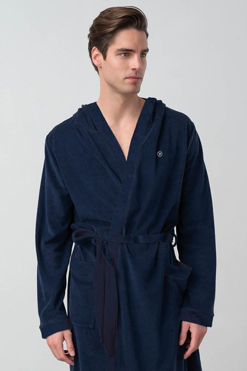 Мъжки халат Frotte с качулка - Image 1