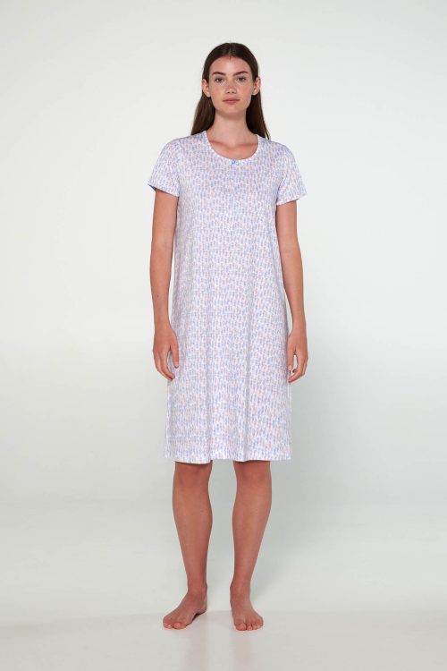 Памучна нощница с печат на морски кончета - Image 1