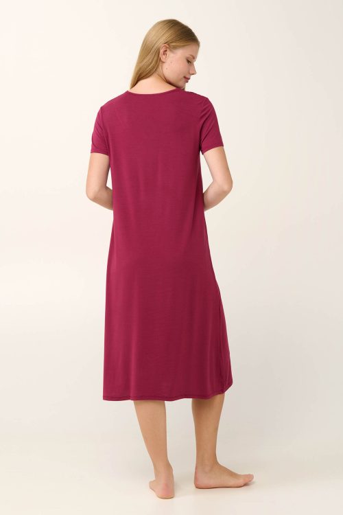 Класическа микромодална нощница с дантела - Image 3