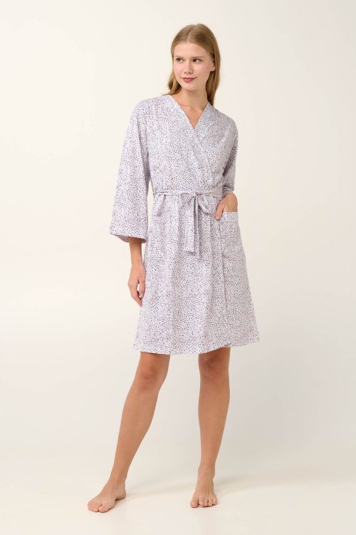 Памучен халат с животински принт - Image 3