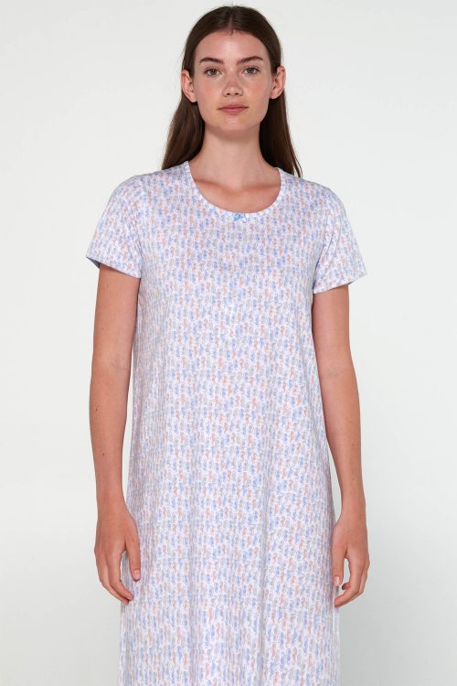 Памучна нощница с печат на морски кончета - Image 3