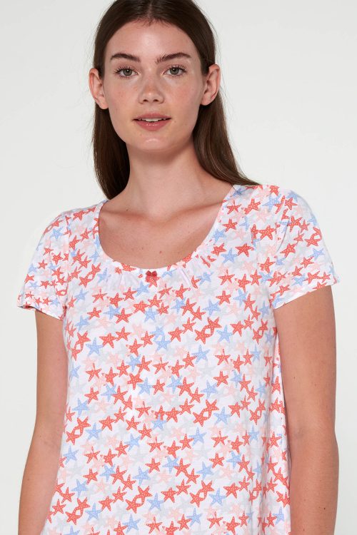 Нощна риза със сладък звезден печат - Image 3