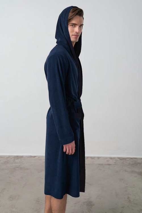Мъжки халат Frotte с качулка - Image 4