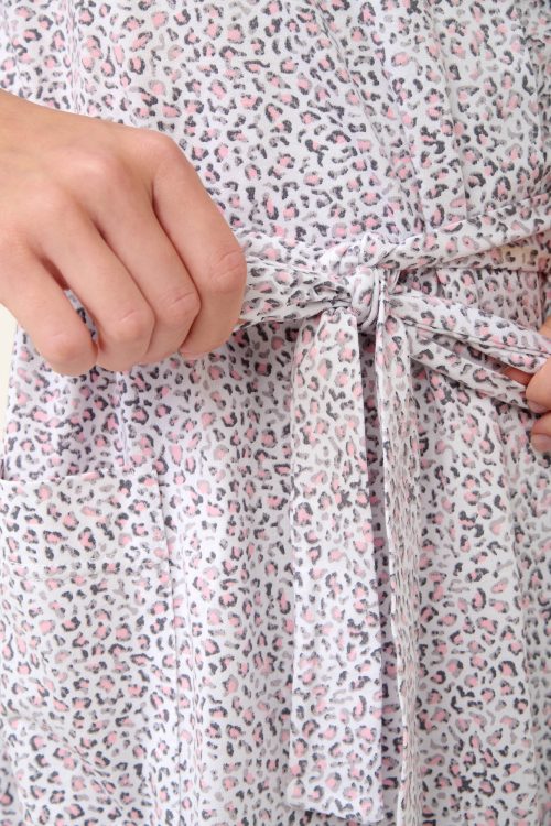 Памучен халат с животински принт - Image 4