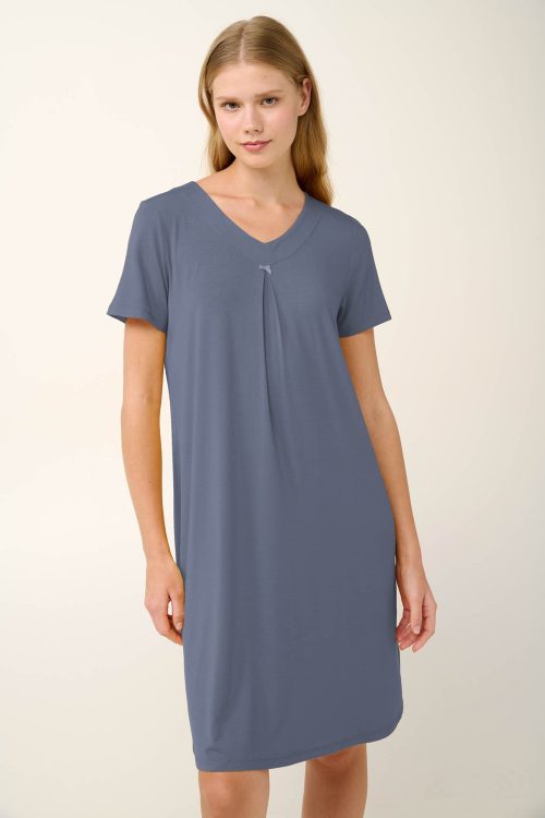 Микромодална лятна нощница с плисе - Image 2