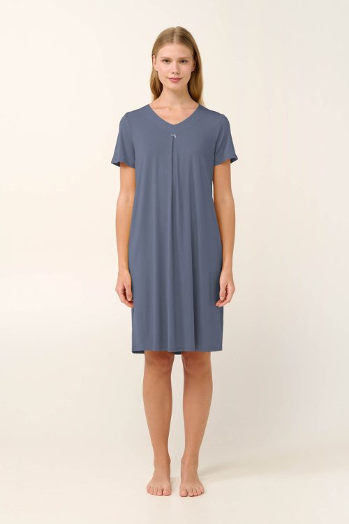 Микромодална лятна нощница с плисе - Image 3